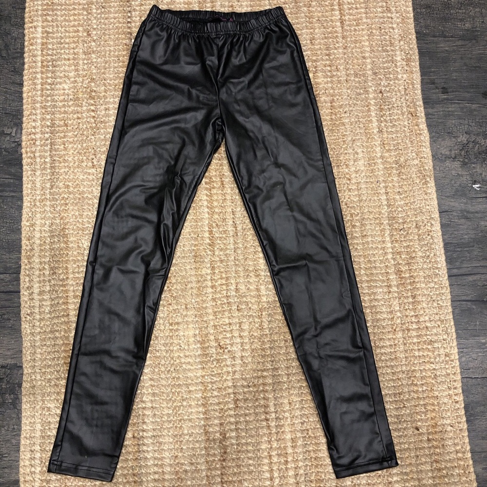 Black Pleather leggings